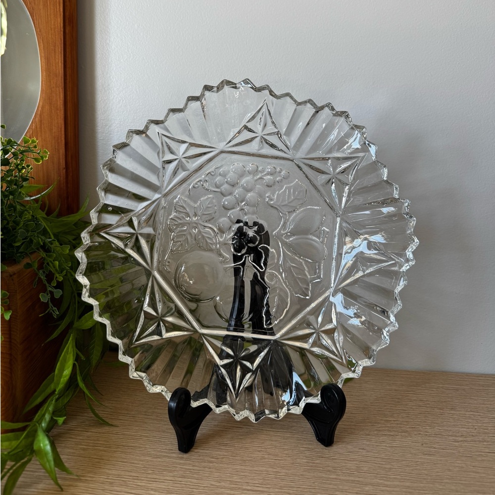 Clear Glass Decorative Plate